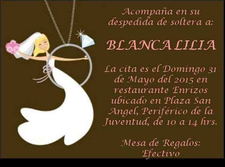 Invitacion de mi despedida - 1