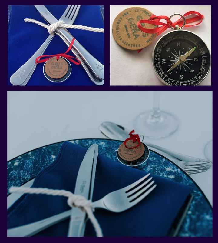 El montaje de cubiertos y las brújulas de verdad