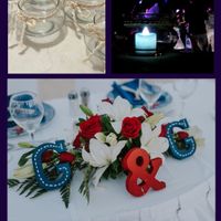 Portavelas con ixtle y mesa de los novios