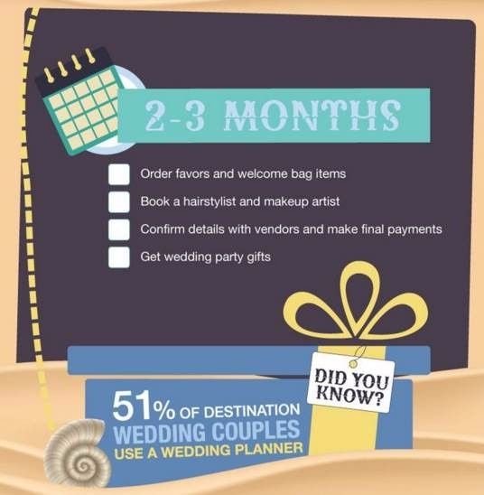 Check List Boda Destino: 2-3 Meses Antes