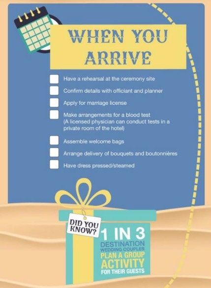 Check List Boda Destino: Llegando al Destino