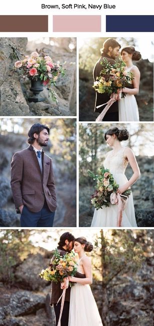 Boda Rosa Cuarzo, Azul y Café