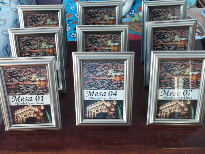 Marcos para numeros de mesa - 1