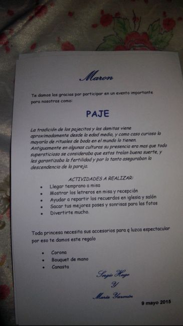 InvitaciÓn para pajes - 1