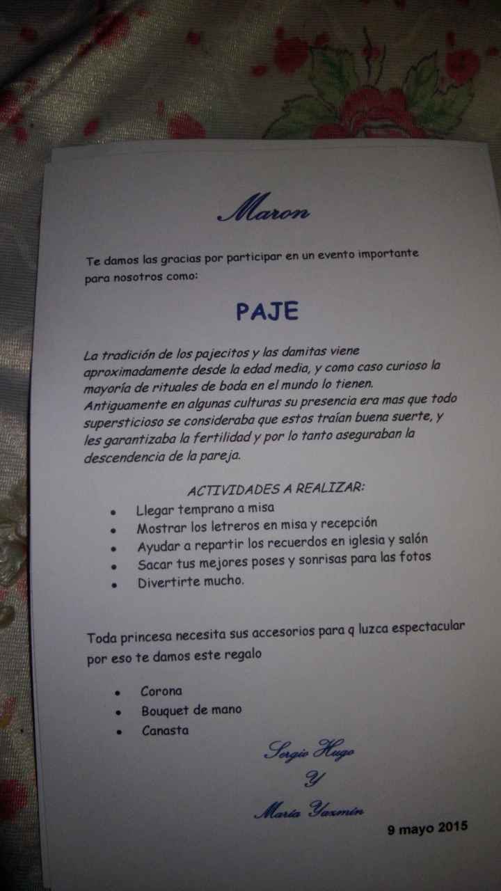 InvitaciÓn para pajes - 1