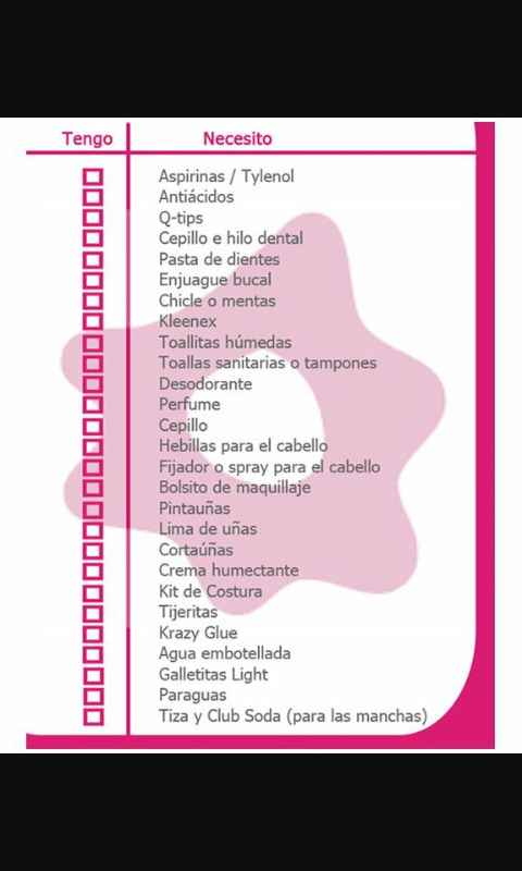 LISTA DE KIT DE EMERGENCIA