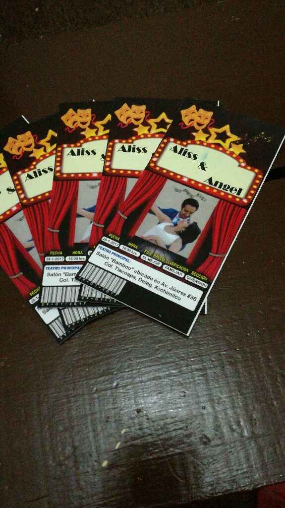 Boletos temática teatro musical - 1