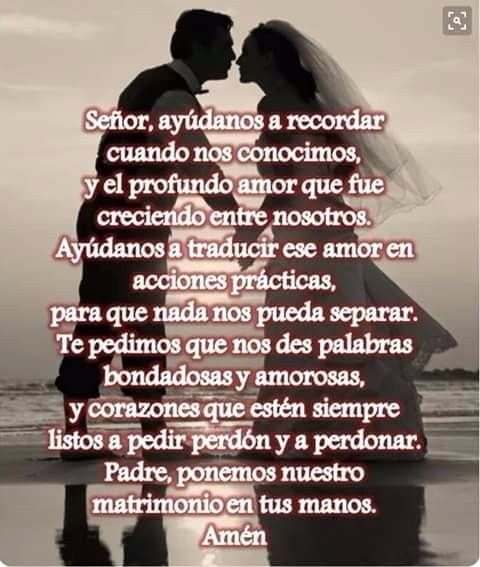 Oración del matrimonio.