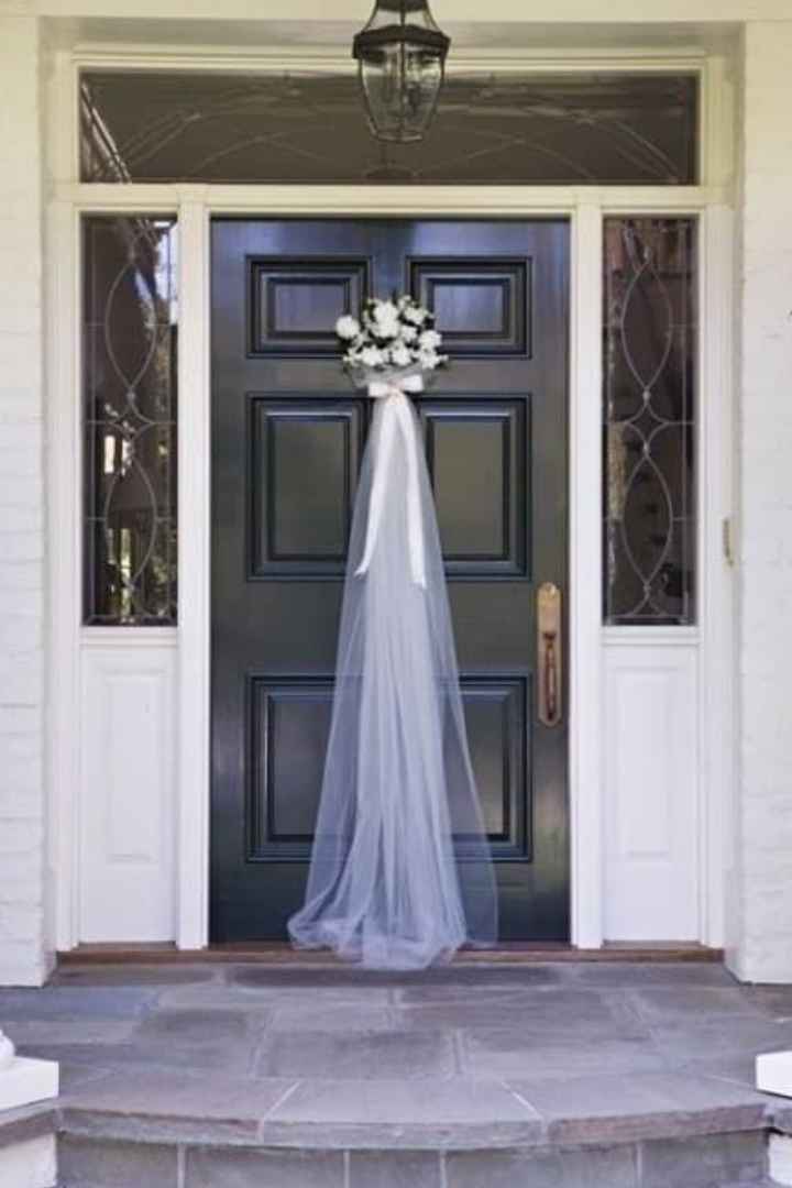 Corazón/estrella de flor puerta casa novia - 1