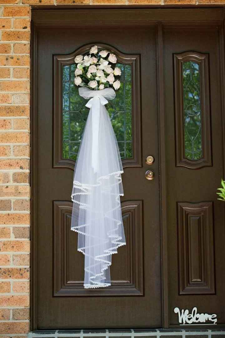Corazón/estrella de flor puerta casa novia - 2