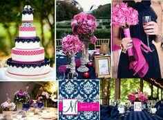 Combinaciones de colores en azul y rosa - 1