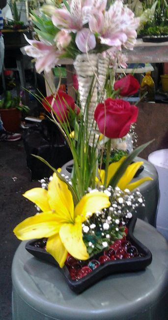 centros de mesa... Listos!