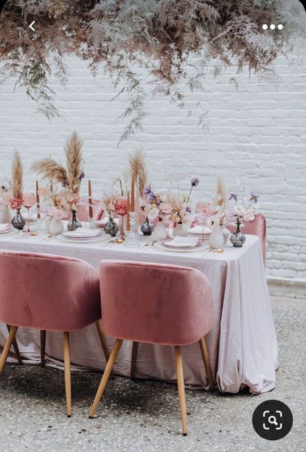 Montaje de mesas en rosa 🌈!!! 2