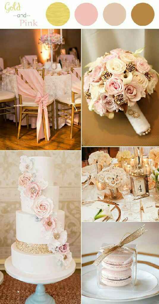 Combinaciones de colores en rosa y dorado❤️ - 1
