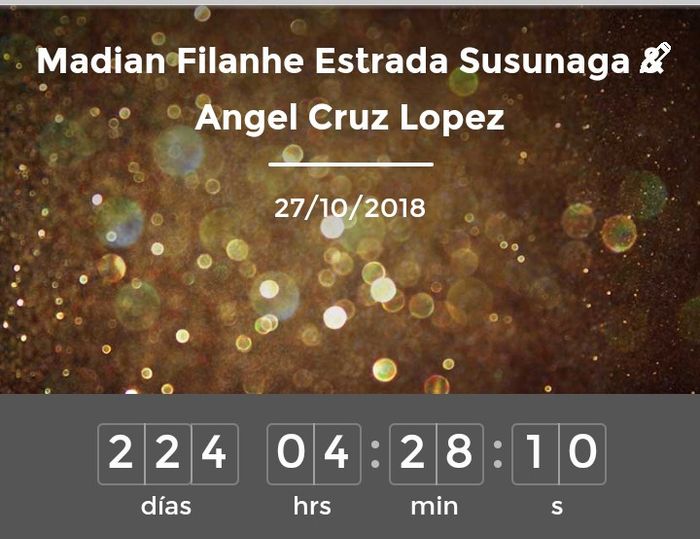 ¿Cuánto falta para que se casen? - 1