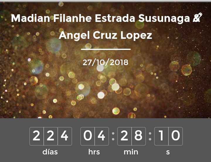 ¿Cuánto falta para que se casen? - 1