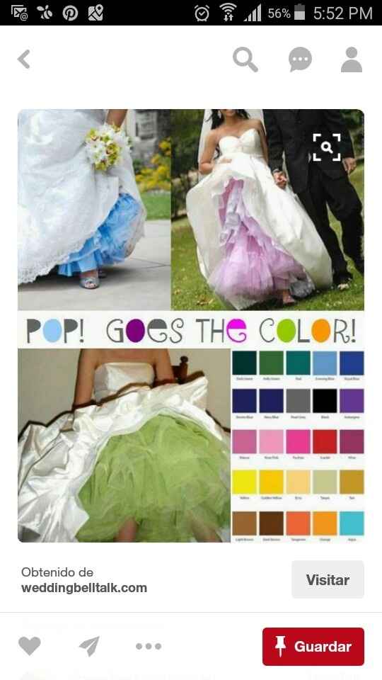 Vestido de novia con color lapis blue - 1