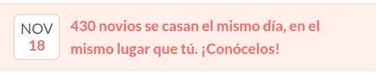 Cuantos novios se casan el mismo día y en el mismo lugar que tu? - 1