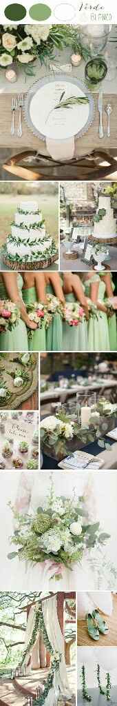 "combinación de colores en verde y blanco" - 1