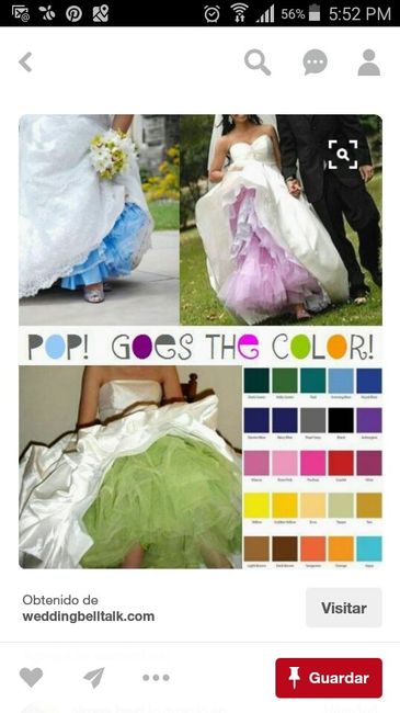 Vestido de novia con color lapis blue - 1