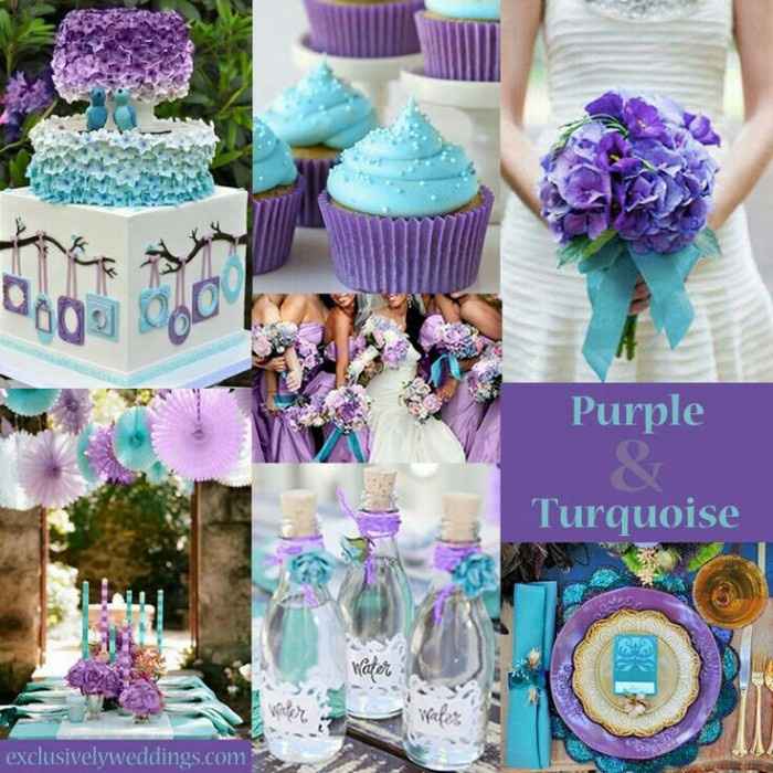 Purple & turquoise