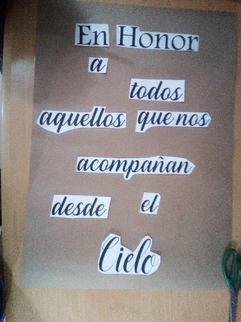 letrero de bienvenida y para los que ya no estan 💕 - 2