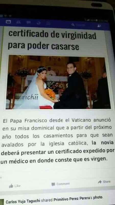 Certificado de virginidad para poder casarse ?? - 1