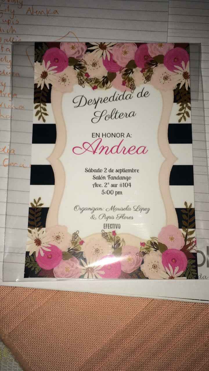 Invitación despedida 