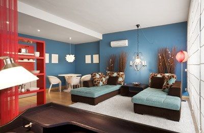 decoración azul
