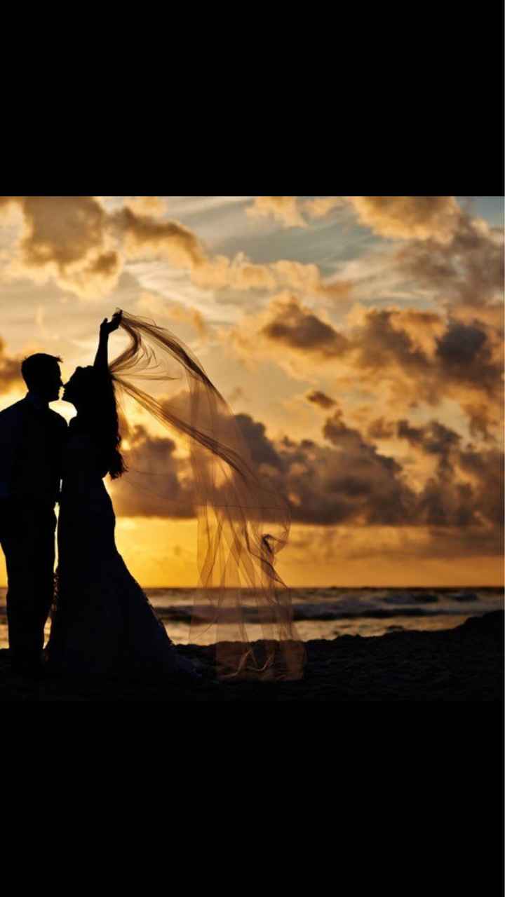  Silueta de novios 🤵 👰 en la playa  🌅 ❤️ - 4