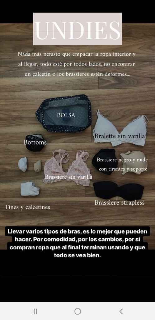 Luna de miel—check list P/ equipaje - 2