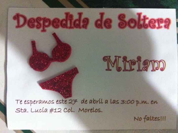 invitación despedida