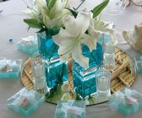 centros de mesa color menta