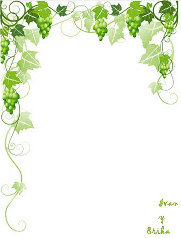 Invitacion para Boda con tema de Uvas