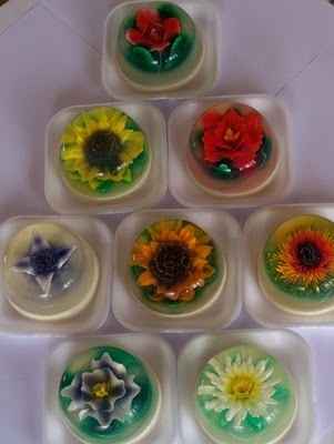 Gelatina con flores