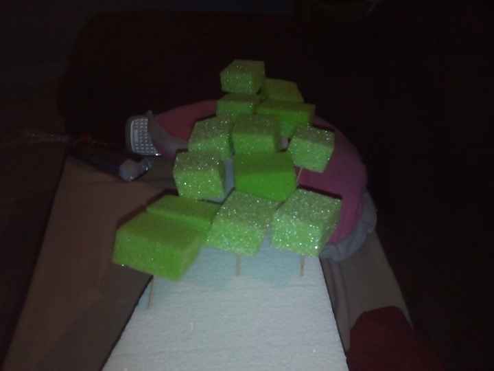 centros de mesa en proceso