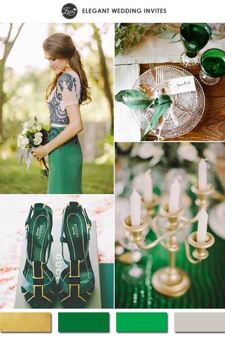 Tema de boda amarillo, verde y gris - 2