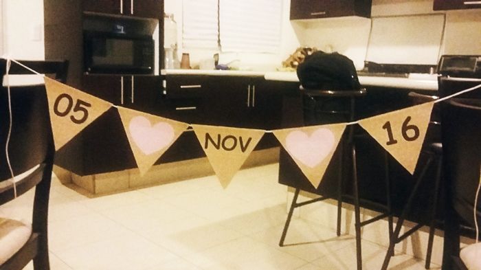 letrero save the date... diy