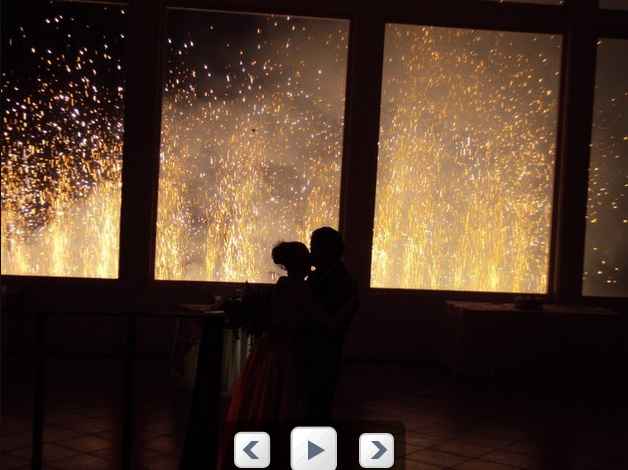 pirotecnia para nuestro primer baile como esposos!