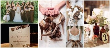 Combinación chocolate con blanco-beige?