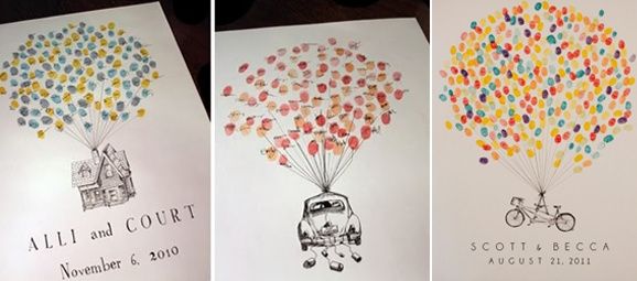 Ideas libro de firmas con huellas