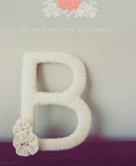 Letras con estambre