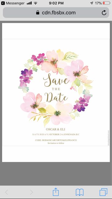 Escoger los save the date - 2