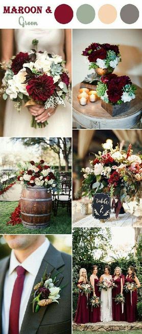 Combinaciones de colores en maroon y green - 4