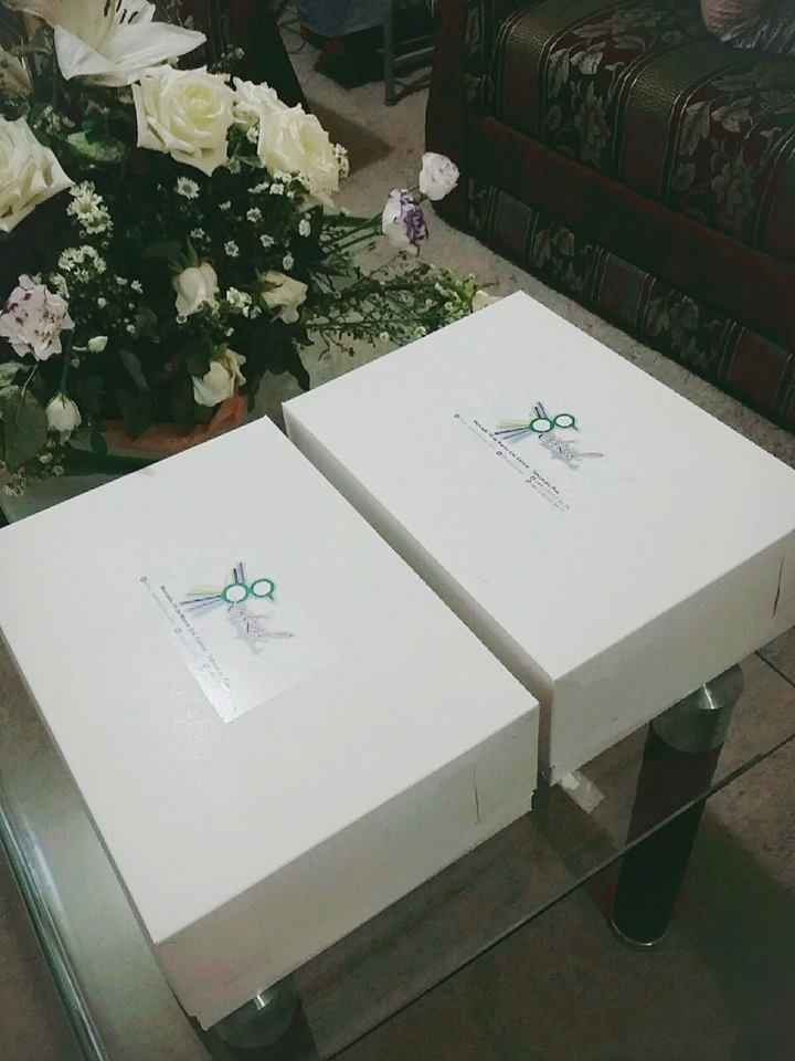 Estas son las cajas en donde nos entregaron las invitaciones.