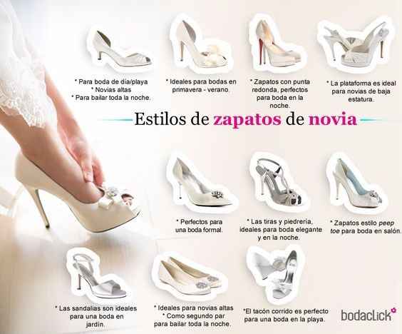 Estilos de zapatos para novia