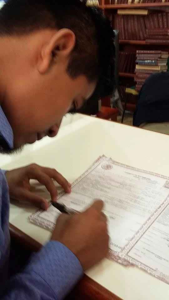 Mi  cuñado fue el testigo de mi esposo