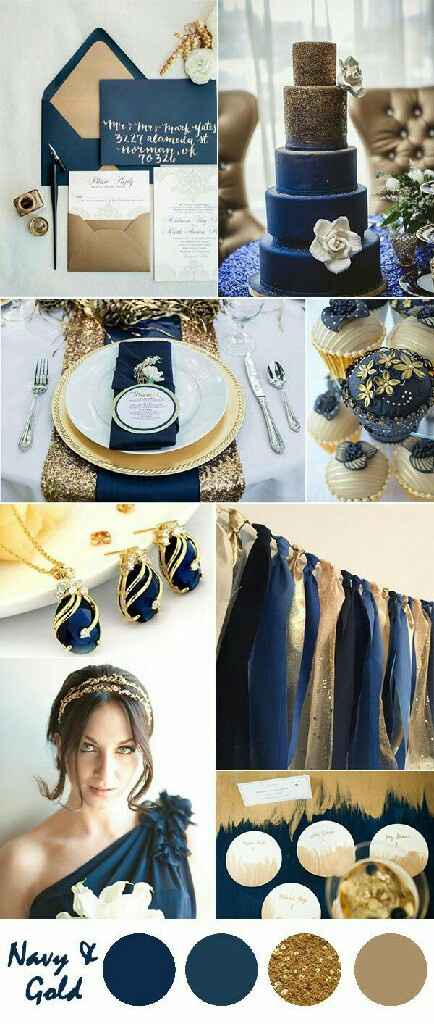 Combinación de colores en azul y dorado - 3