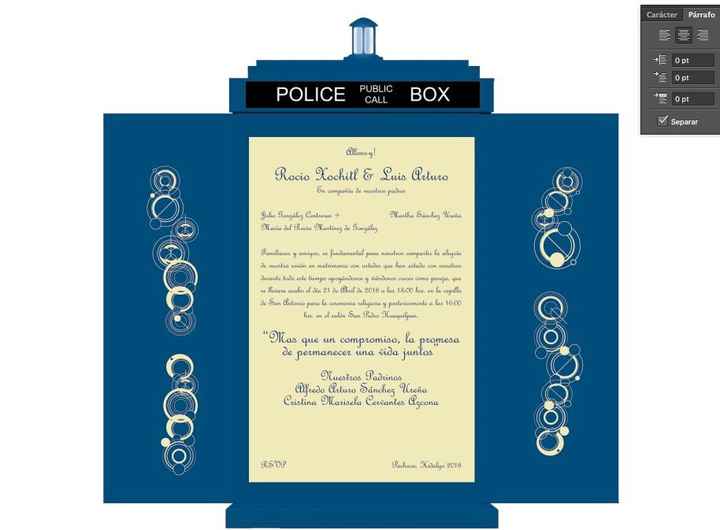  Nuestra Tardis, Boceto de invitacion terminada 🤗 - 1
