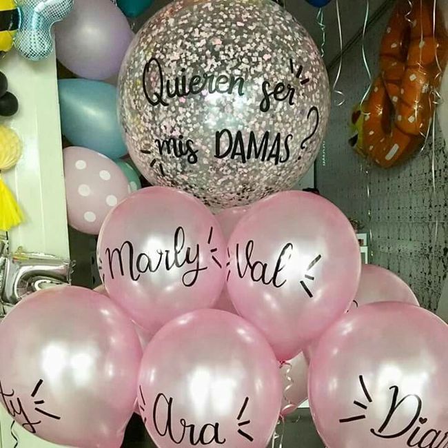 Pidele que sean tus damas con globos - 1